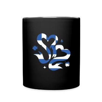Drapeau de la Grèce Hellas Athènes Drapeau grec - Mug uni - noir - Devant