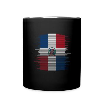 Dominican Republic Flag Dom Rep Flag Travel - Full Colour Mug - black - Front