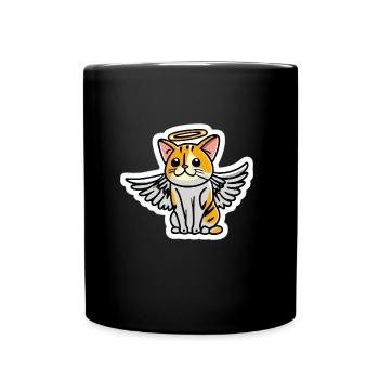 Katze - Tasse einfarbig - Schwarz - Vorne
