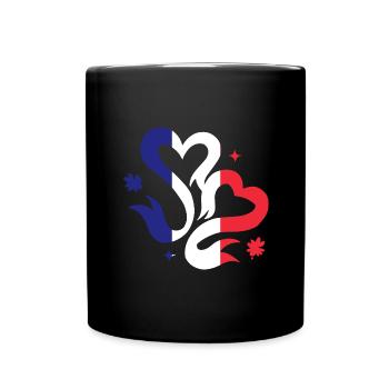 France Flag Distressed Look French Flag - Full Colour Mug - black - Front