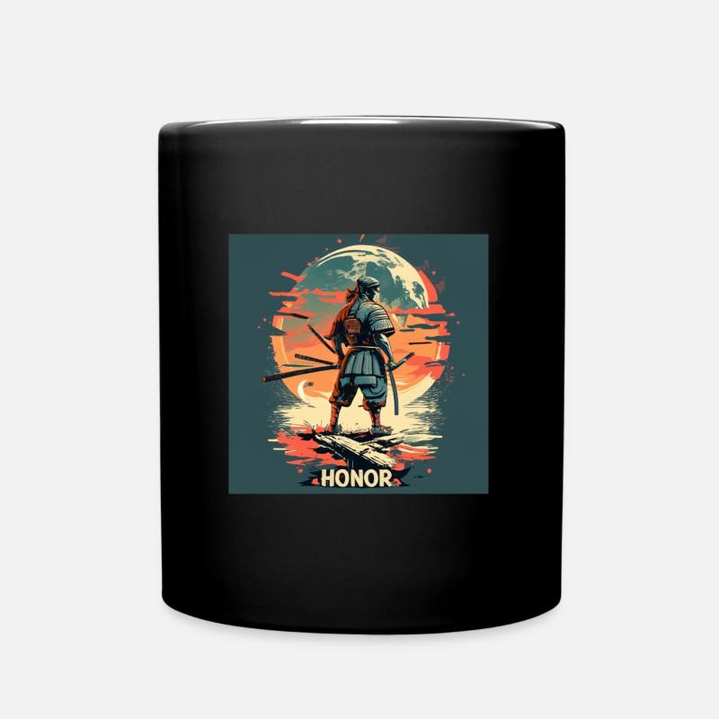 Samurai - Tasse einfarbig - Schwarz