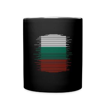 Bulgarien Flagge Bulgarische Fahne Goldstrand - Tasse einfarbig - Schwarz - Vorne