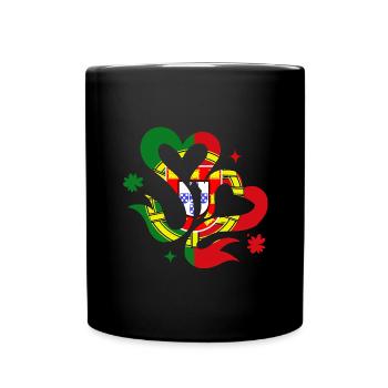 Portugal Flag Used Look Portuguese Flag - Full Colour Mug - black - Front