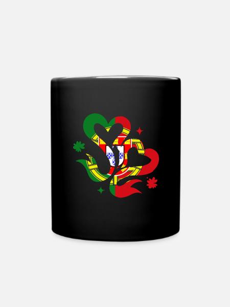 Portugal Drapeau Utilisé Look Drapeau Portugais - Mug uni - noir