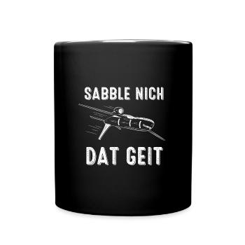Sabble Nich das Geit Kunstflug Aerobatics Geschenk - Tasse einfarbig - Schwarz - Vorne