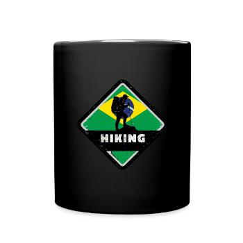 Brasilien Flagge Brasilianische Fahne Südamerika - Tasse einfarbig - Schwarz - Vorne