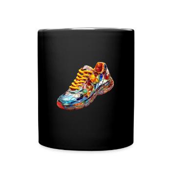 Mosaik Sneaker - Tasse einfarbig - Schwarz - Vorne