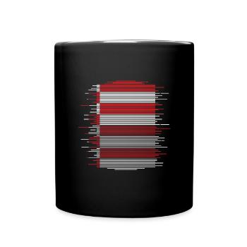 Bremen Flagge Bremer Fahne - Tasse einfarbig - Schwarz - Vorne