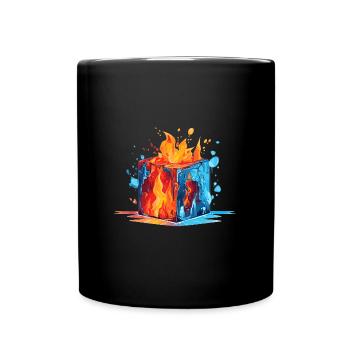Cube Fire and Ice - Full Colour Mug - black - Front