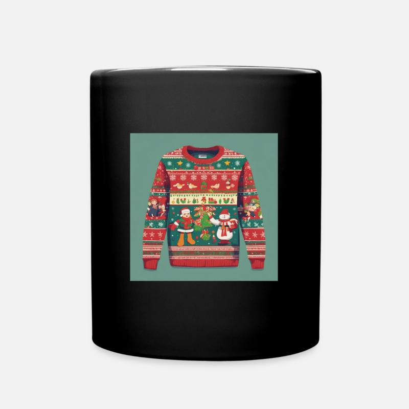 ugly Christmas sweater - Tasse einfarbig - Schwarz