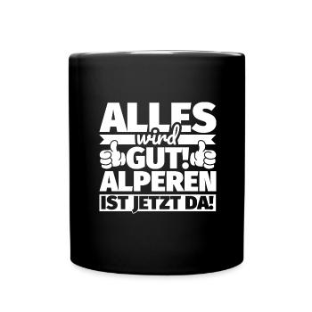 Alperen Vorname Geschenk lustiger Spruch - Tasse einfarbig - Schwarz - Vorne