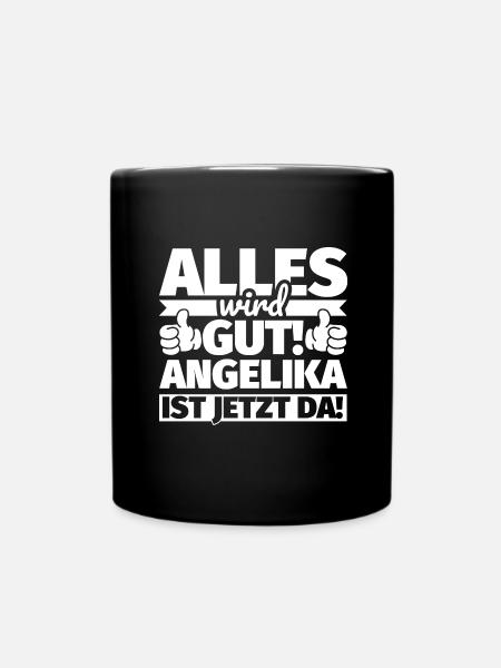 Angelika Vorname Geschenk lustiger Spruch - Tasse einfarbig - Schwarz