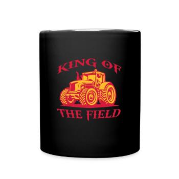 citation humour tracteur agriculteur - Mug uni - noir - Devant