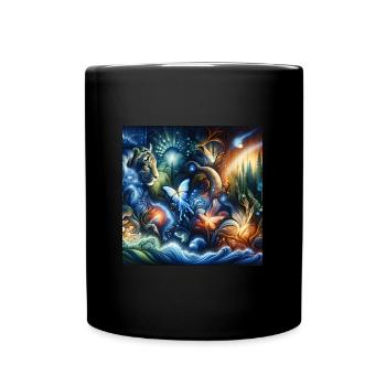 Natur-Inspirationen - Tasse einfarbig - Schwarz - Vorne