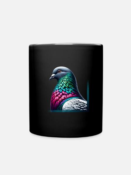Wunderschöne Stadttaube - Tasse einfarbig - Schwarz