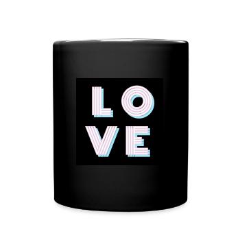 Love - Tasse einfarbig - Schwarz - Vorne
