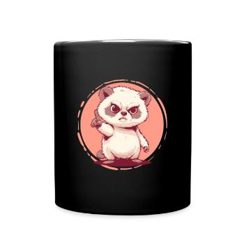 Grumpy Sweet: The Adorable Rebel - Full Colour Mug - black - Front