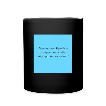 Stylisch - Tasse einfarbig - Schwarz - Vorne