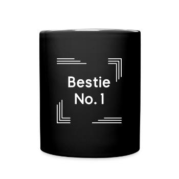 Beste Freunde Spruch - Tasse einfarbig - Schwarz - Vorne