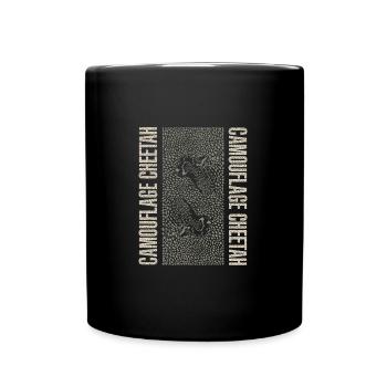 Background of cheetah motif - Tasse einfarbig - Schwarz - Vorne
