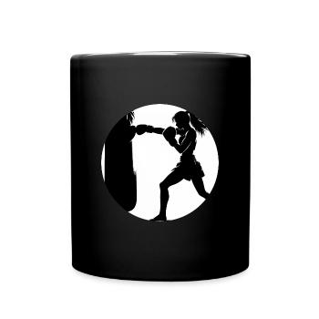Muay Thaï Fille - Mug uni - noir - Devant
