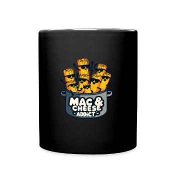 Mac And Cheese Addict - Full Colour Mug - black - Front