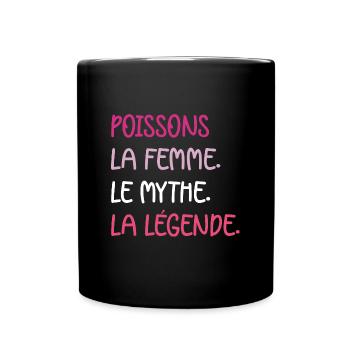 poissons - Mug uni - noir - Devant