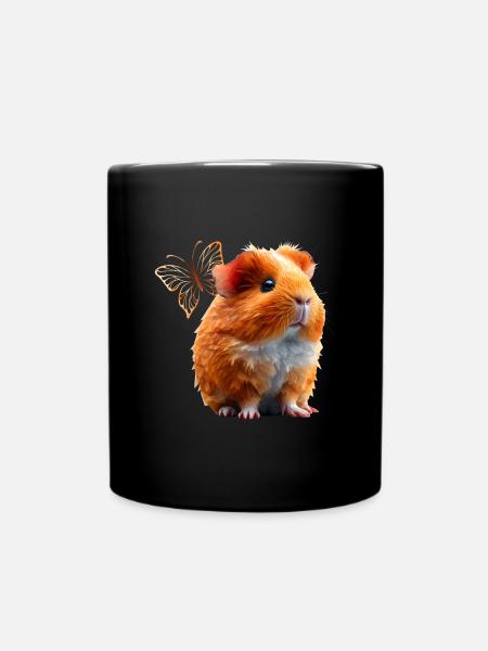 Meerschweinchen - Tasse einfarbig - Schwarz