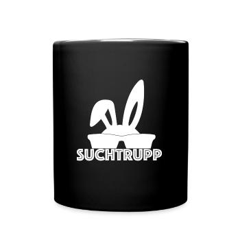 Suchtrupp | Osterhase, Ostern, Sonnenbrille - Tasse einfarbig - Schwarz - Vorne