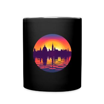 Hall Skyline - Full Colour Mug - black - Front