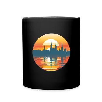 Heidelberg Skyline - Full Colour Mug - black - Front