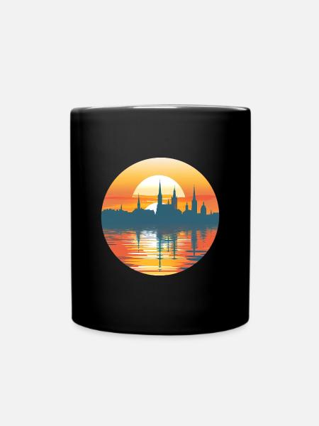 Heidelberg Skyline - Tasse einfarbig - Schwarz