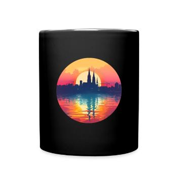 Heilbronn Skyline - Tasse einfarbig - Schwarz - Vorne