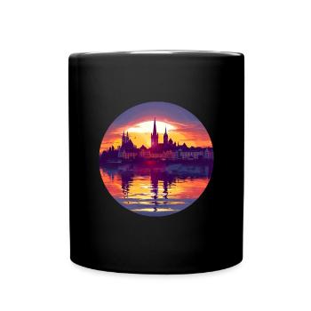 Hildesheim Skyline - Tasse einfarbig - Schwarz - Vorne