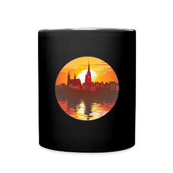 Kaiserslautern Skyline - Tasse einfarbig - Schwarz - Vorne