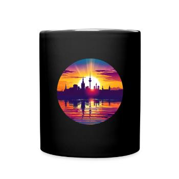 Kassel Skyline - Full Colour Mug - black - Front