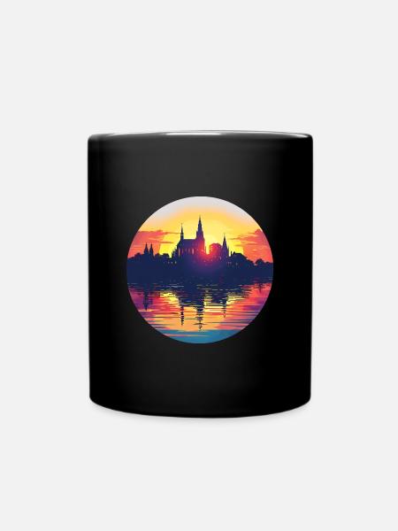Koblenz Skyline - Tasse einfarbig - Schwarz