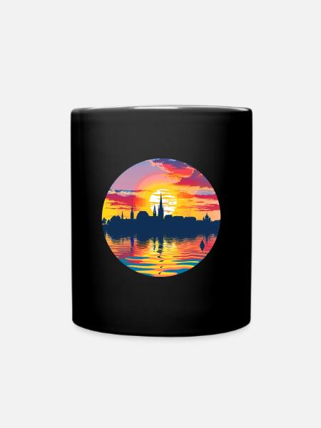 Konstanz Skyline - Tasse einfarbig - Schwarz