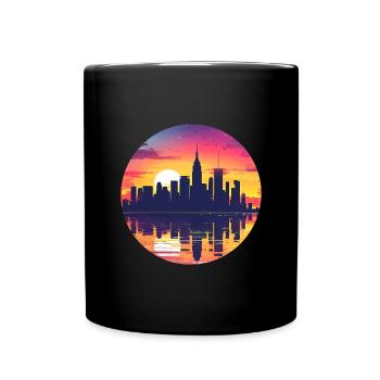 Marl Skyline - Full Colour Mug - black - Front