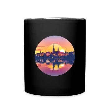 Mönchengladbach Skyline - Full Colour Mug - black - Front