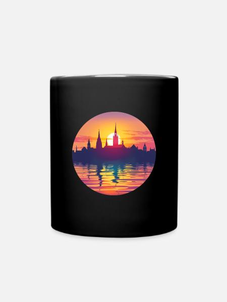 Neuss Skyline - Tasse einfarbig - Schwarz