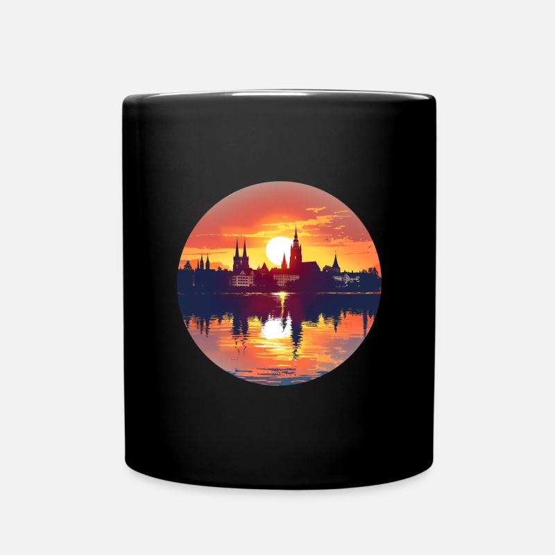 Nürnberg Skyline - Tasse einfarbig - Schwarz