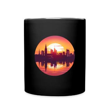 Oberhausen Skyline - Tasse einfarbig - Schwarz - Vorne