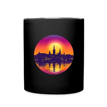 Ligne d’horizon de Pforzheim - Mug uni - noir - Devant