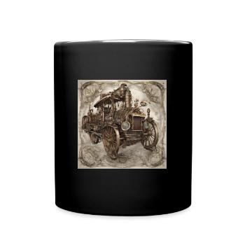 Voiture de style steampunk - Mug uni - noir - Devant