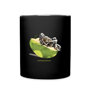 Innovativer Art Apfelhocker - 15 April - Tasse einfarbig - Schwarz - Vorne