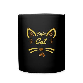 Coffee Lover - Coffee Cat - Full Colour Mug - black - Front