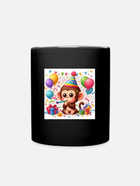 singe de fête - Mug uni - noir