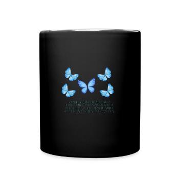 Butterfly - Tasse einfarbig - Schwarz - Vorne