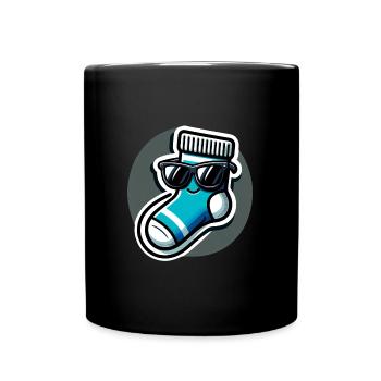 Coolness bis in die Zehen - Tasse einfarbig - Schwarz - Vorne